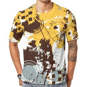 AILLOSA YH-128 Baskılı Desenli Kısa Kollu Unisex T-shirt