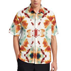 AILLOSA YH-129 Aloha Hawaii 3D Desen Kısa Kollu Erkek Gömlek