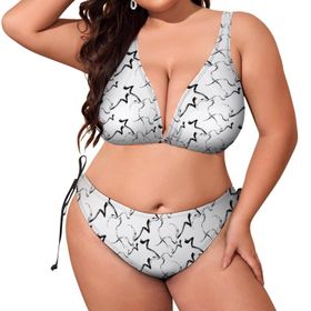 AILLOSA YH-13 Dolgulu İki Parça Büyük Beden Kadın Bikini Seti