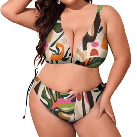 AILLOSA YH-148 Dolgulu İki Parça Büyük Beden Kadın Bikini Seti