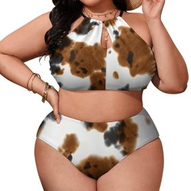 AILLOSA YH-149 Büyük Beden Geniş Askılı Orta Bel Büyük Beden Kadın Bikini Seti