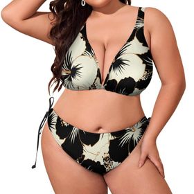 AILLOSA YH-15 Dolgulu İki Parça Büyük Beden Kadın Bikini Seti