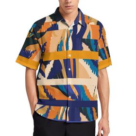 AILLOSA YH-150 Aloha Hawaii 3D Desen Kısa Kollu Erkek Gömlek
