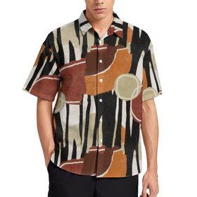 AILLOSA YH-151 Aloha Hawaii 3D Desen Kısa Kollu Erkek Gömlek