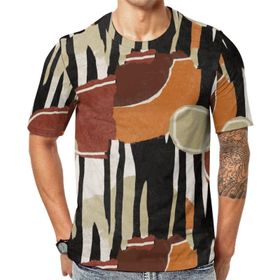 AILLOSA YH-151 Baskılı Desenli Kısa Kollu Unisex T-shirt