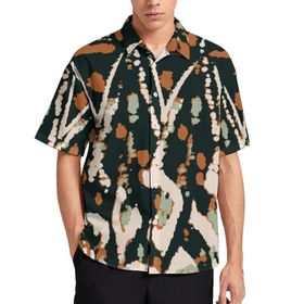 AILLOSA YH-153 Aloha Hawaii 3D Desen Kısa Kollu Erkek Gömlek