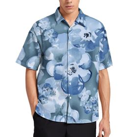 AILLOSA YH-164 Aloha Hawaii 3D Desen Kısa Kollu Erkek Gömlek