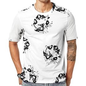 AILLOSA YH-181 Baskılı Desenli Kısa Kollu Unisex T-shirt