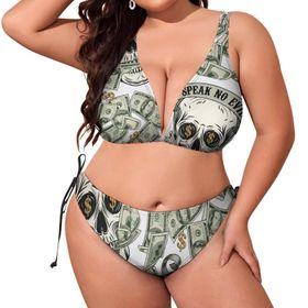 AILLOSA YH-196 Dolgulu İki Parça Büyük Beden Kadın Bikini Seti