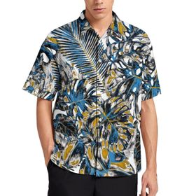 AILLOSA YH-207 Aloha Hawaii 3D Desen Kısa Kollu Erkek Gömlek
