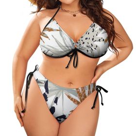 AILLOSA YH-212 Karın Kontrolü İki Parça Büyük Beden Kadın Bikini Seti