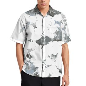 AILLOSA YH-215 Aloha Hawaii 3D Desen Kısa Kollu Erkek Gömlek