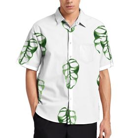 AILLOSA YH-218 Aloha Hawaii 3D Desen Kısa Kollu Erkek Gömlek