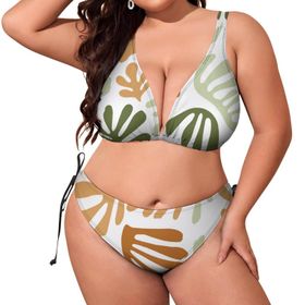 AILLOSA YH-226 Dolgulu İki Parça Büyük Beden Kadın Bikini Seti