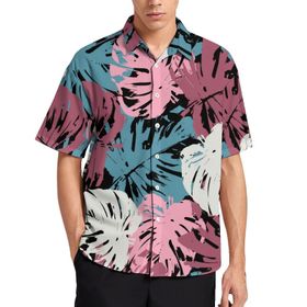 AILLOSA YH-227 Aloha Hawaii 3D Desen Kısa Kollu Erkek Gömlek