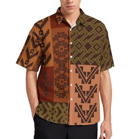 AILLOSA YH-228 Aloha Hawaii 3D Desen Kısa Kollu Erkek Gömlek