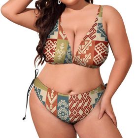 AILLOSA YH-230 Dolgulu İki Parça Büyük Beden Kadın Bikini Seti