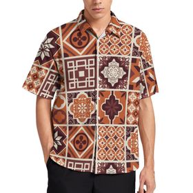 AILLOSA YH-233 Aloha Hawaii 3D Desen Kısa Kollu Erkek Gömlek