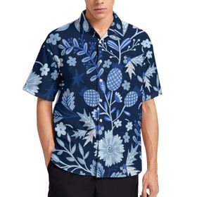AILLOSA YH-237 Aloha Hawaii 3D Desen Kısa Kollu Erkek Gömlek