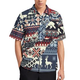 AILLOSA YH-282 Aloha Hawaii 3D Desen Kısa Kollu Erkek Gömlek
