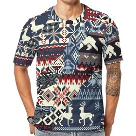 AILLOSA YH-282 Baskılı Desenli Kısa Kollu Unisex T-shirt