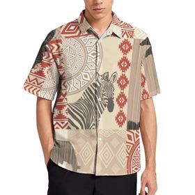 AILLOSA YH-284 Aloha Hawaii 3D Desen Kısa Kollu Erkek Gömlek