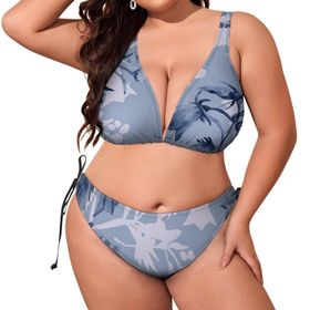AILLOSA YH-285 Dolgulu İki Parça Büyük Beden Kadın Bikini Seti