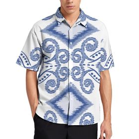 AILLOSA YH-286 Aloha Hawaii 3D Desen Kısa Kollu Erkek Gömlek