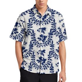 AILLOSA YH-289 Aloha Hawaii 3D Desen Kısa Kollu Erkek Gömlek