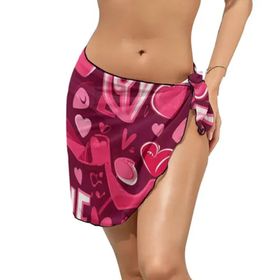 AILLOSA YH-3 Wrap Sarong Beyaz Siyah Kadın Plaj Elbise
