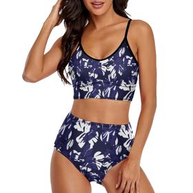 AILLOSA YH-30 Geniş Omuz Askılı Üçgen Bikini Üstü Alçak Bel İki Parça Kadın Bikini Set