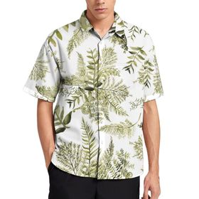 AILLOSA YH-300 Aloha Hawaii 3D Desen Kısa Kollu Erkek Gömlek