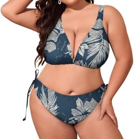 AILLOSA YH-302 Dolgulu İki Parça Büyük Beden Kadın Bikini Seti