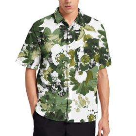 AILLOSA YH-303 Aloha Hawaii 3D Desen Kısa Kollu Erkek Gömlek