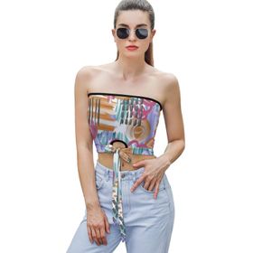 AILLOSA YH-305 Seksi File Tüp Üst Yaz Tube Top Tank Tops Kadın Askılı Üst Bluz