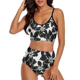 AILLOSA YH-310 Geniş Omuz Askılı Üçgen Bikini Üstü Alçak Bel İki Parça Kadın Bikini Seti