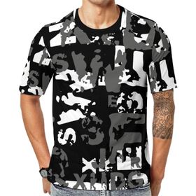 AILLOSA YH-333 Baskılı Desenli Kısa Kollu Unisex T-shirt