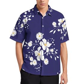 AILLOSA YH-341 Aloha Hawaii 3D Desen Kısa Kollu Erkek Gömlek