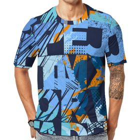 AILLOSA YH-347 Baskılı Desenli Kısa Kollu Unisex T-shirt