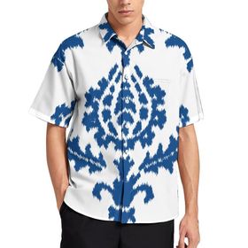 AILLOSA YH-35 Aloha Hawaii 3D Desen Kısa Kollu Erkek Gömlek