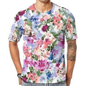 AILLOSA YH-351 Baskılı Desenli Kısa Kollu Unisex T-shirt
