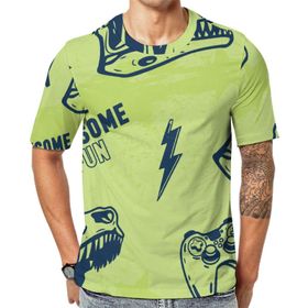 AILLOSA YH-352 Baskılı Desenli Kısa Kollu Unisex T-shirt