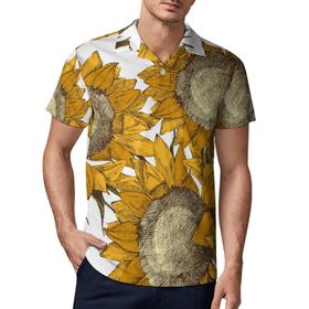 AILLOSA YH-359 3D Baskılı Desen Kısa Kollu Polo Yaka Erkek T-shirt