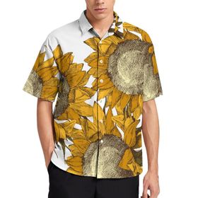 AILLOSA YH-359 Aloha Hawaii 3D Desen Kısa Kollu Erkek Gömlek