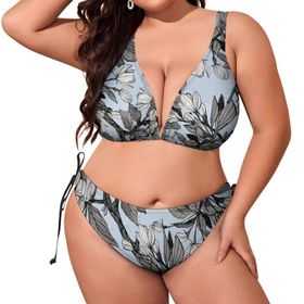 AILLOSA YH-363 Dolgulu İki Parça Büyük Beden Kadın Bikini Seti