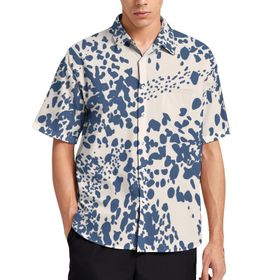 AILLOSA YH-370 Aloha Hawaii 3D Desen Kısa Kollu Erkek Gömlek