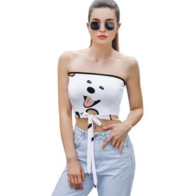 AILLOSA YH-373 Seksi File Tüp Üst Yaz Tube Top Tank Tops Kadın Askılı Üst Bluz