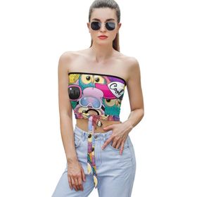 AILLOSA YH-381 Seksi File Tüp Üst Yaz Tube Top Tank Tops Kadın Askılı Üst Bluz