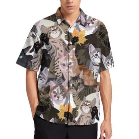 AILLOSA YH-386 Aloha Hawaii 3D Desen Kısa Kollu Erkek Gömlek