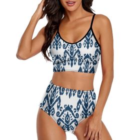 AILLOSA YH-39 Geniş Omuz Askılı Üçgen Bikini Üstü Alçak Bel İki Parça Kadın Bikini Seti